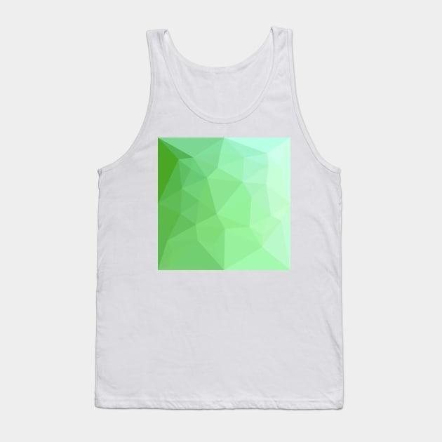 Dark Sea Green Abstract Low Polygon Background Tank Top by retrovectors